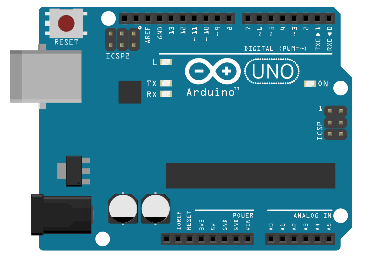 detailed illustration of an Uno edition of the Arduino