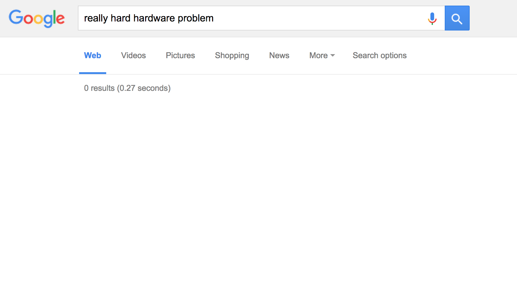 screenshot of google with no results