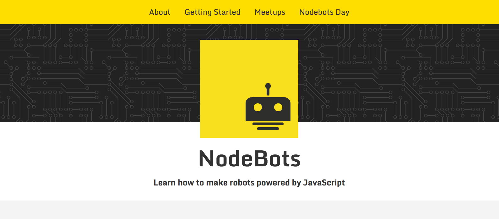 nodebots website